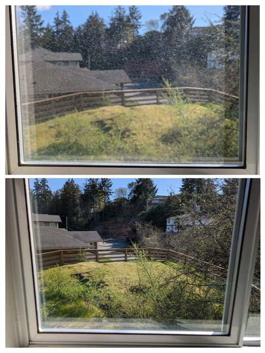 Window before and after cleaning